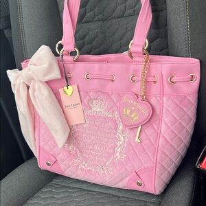 Juicy Couture Pink Fairytale Quilted Day Dreamer Bag